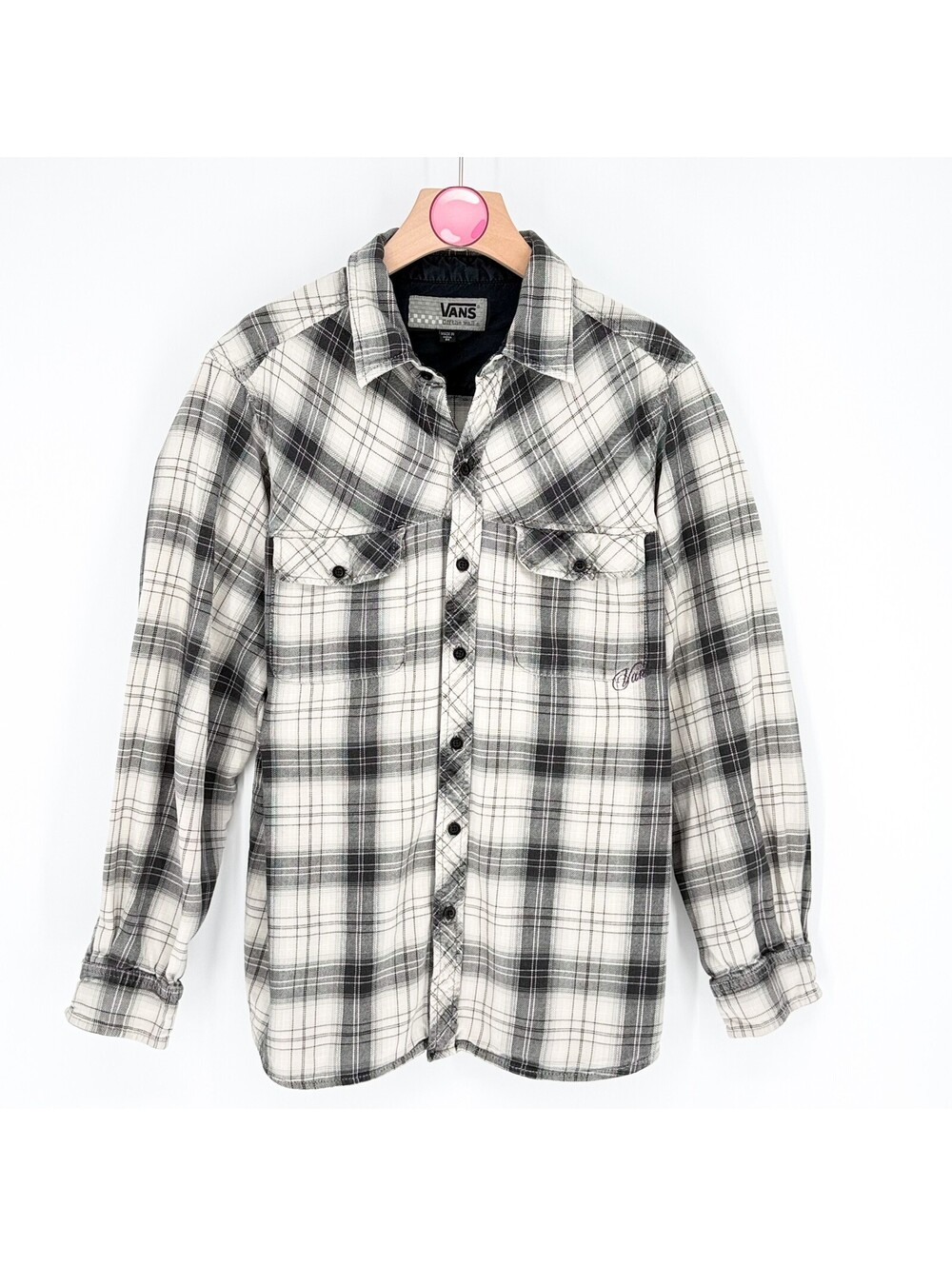 Vans Off The Wall Plaid Flannel Shirt Skater Grunge Men's M